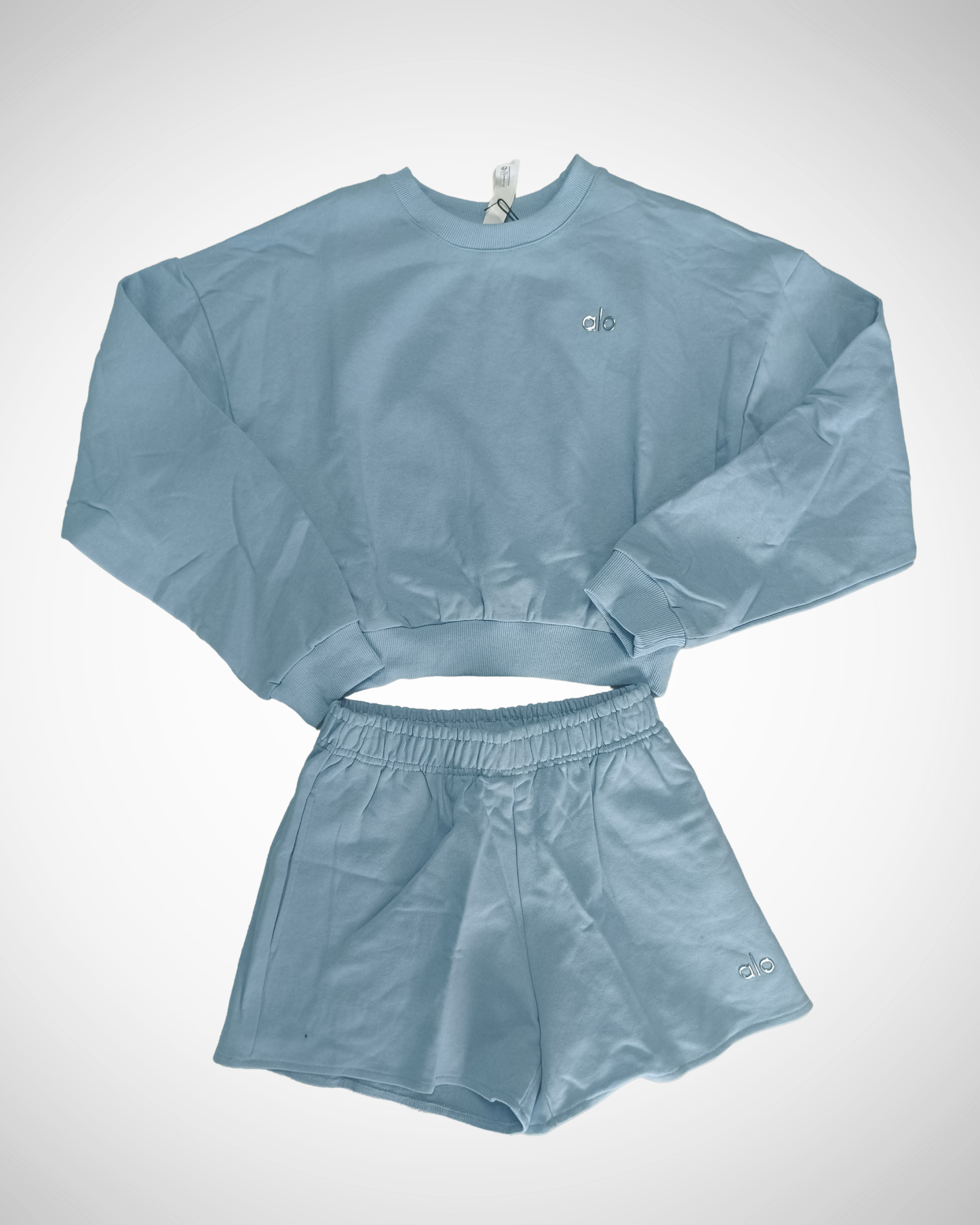 Accolade Cropped Crew Neck and Shorts Set
