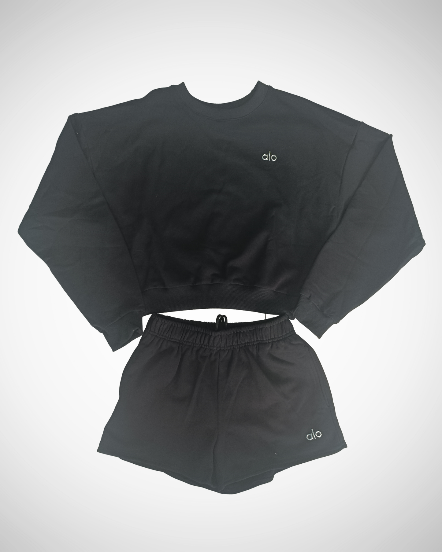 Accolade Cropped Crew Neck and Shorts Set