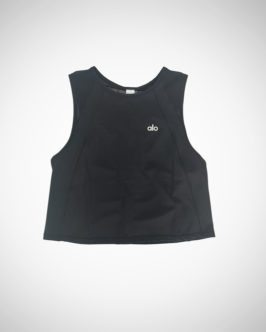 Mesh-Panel Crop Tank