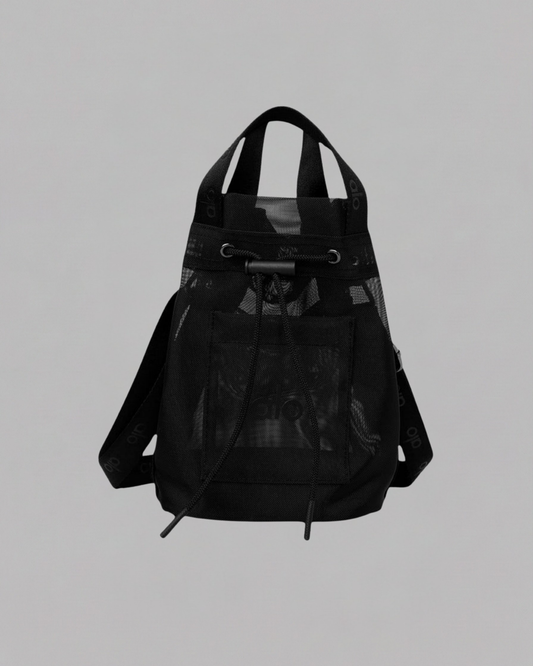 Sheer Crossbody Bucket Bag