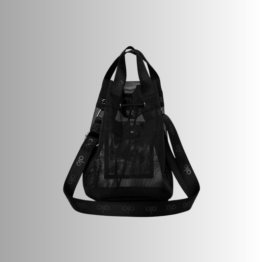 Sheer Crossbody Bucket Bag