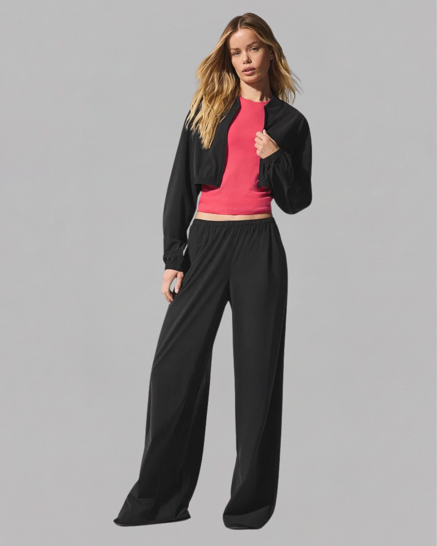 Breezy Cropped Jacket / Wide Leg Pants (Set)