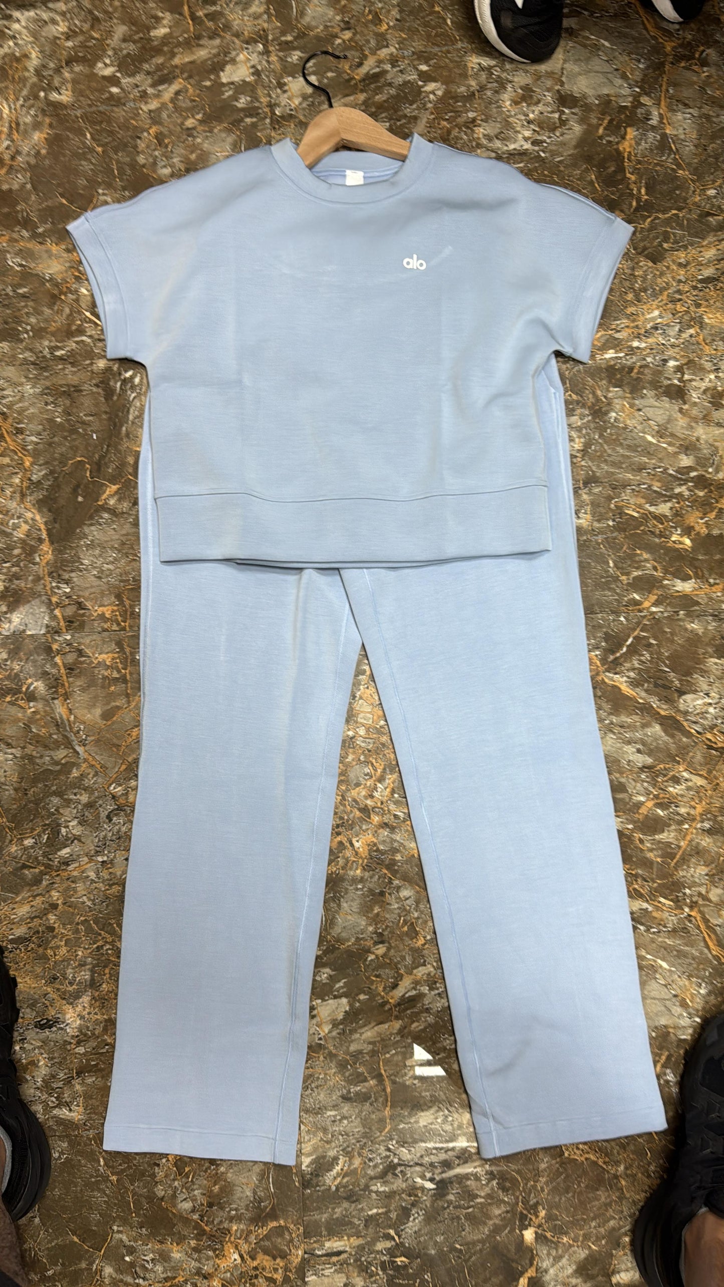 Boxy Tee and Flocord Pants Set