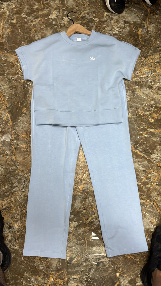 Boxy Tee and Flocord Pants Set