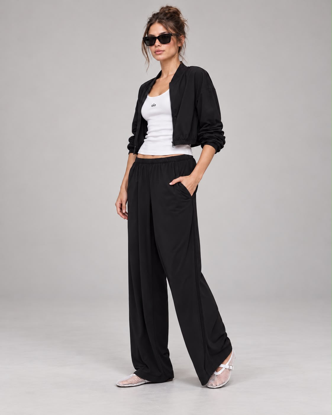 Breezy Cropped Jacket / Wide Leg Pants (Set)
