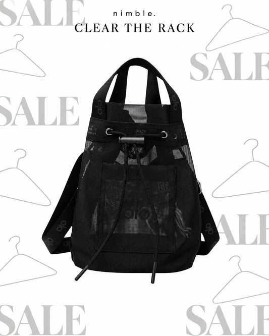 Sheer Crossbody Bucket Bag